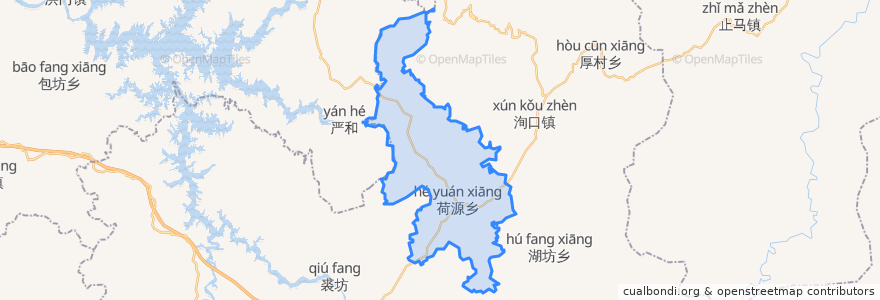 Mapa de ubicacion de 荷源乡.