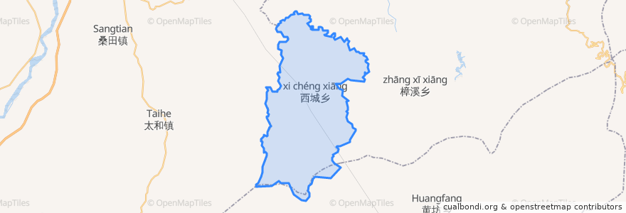 Mapa de ubicacion de Xicheng.