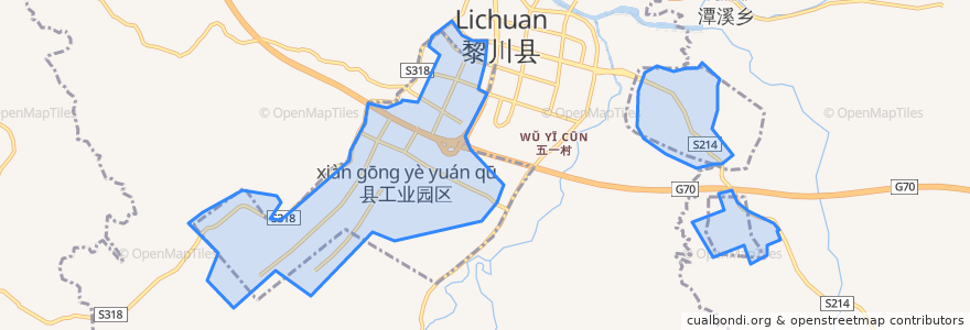 Mapa de ubicacion de Lichuan Industrial Area.