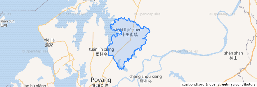 Mapa de ubicacion de Sishilijie.