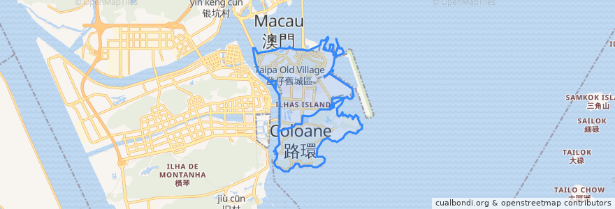 Mapa de ubicacion de 聖方濟各堂區 São Francisco Xavier.