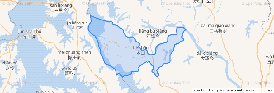 Mapa de ubicacion de 枫港乡.