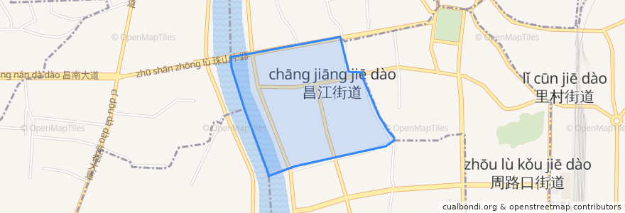 Mapa de ubicacion de 昌江街道.