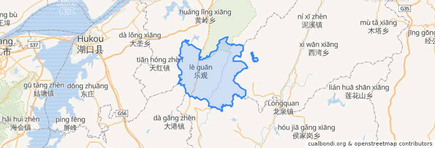 Mapa de ubicacion de Yangzi.