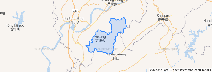 Mapa de ubicacion de Hetang.