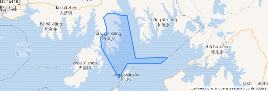 Mapa de ubicacion de Xiyuan.