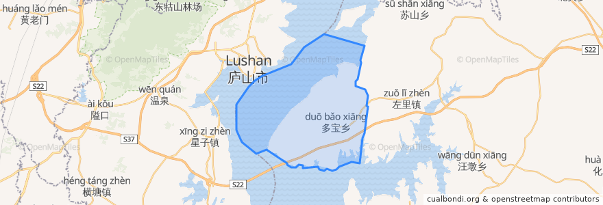 Mapa de ubicacion de Duobao.