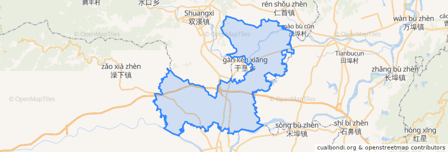 Mapa de ubicacion de Ganzhou.