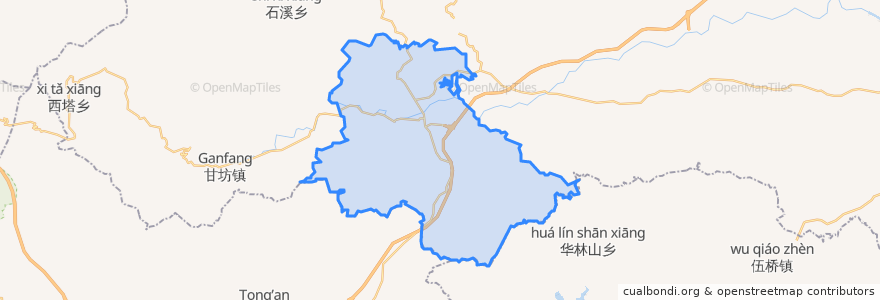 Mapa de ubicacion de Shangfu.