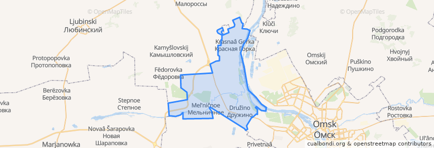 Mapa de ubicacion de Дружинское сельское поселение.