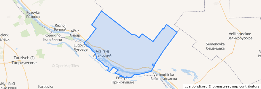 Mapa de ubicacion de Комсомольское сельское поселение.