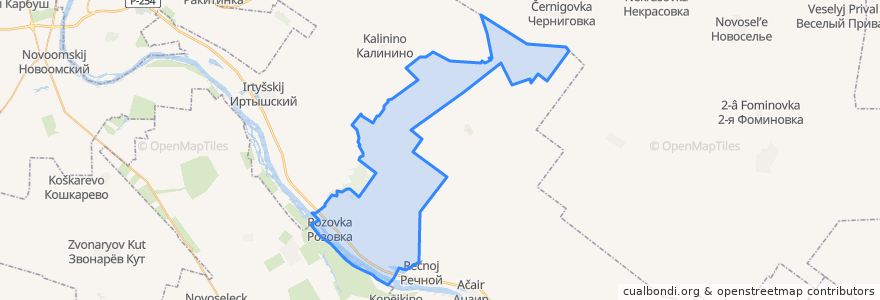 Mapa de ubicacion de Розовское сельское поселение.