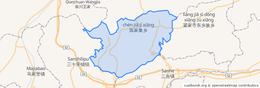 Mapa de ubicacion de 陈家集.