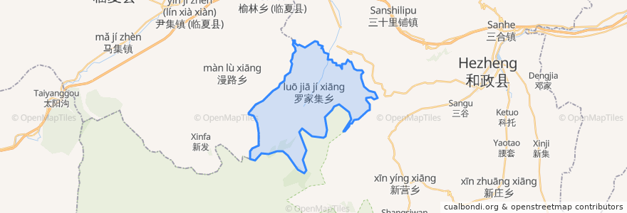 Mapa de ubicacion de 罗家集.
