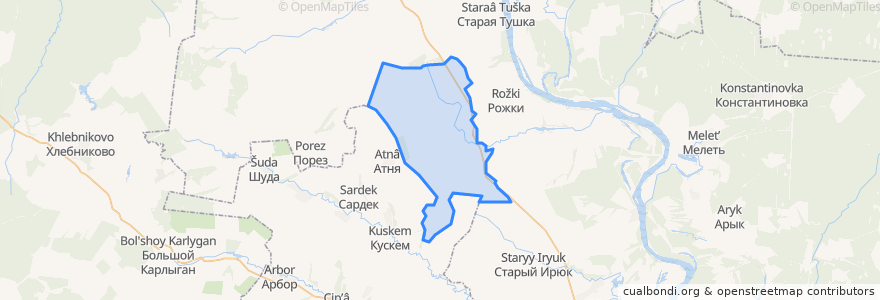 Mapa de ubicacion de Тат-Верх-Гоньбинское сельское поселение.