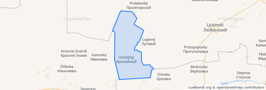 Mapa de ubicacion de Южно-Любинское сельское поселение.
