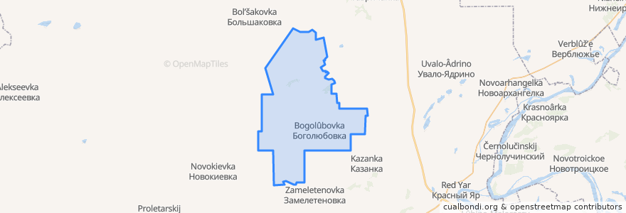 Mapa de ubicacion de Боголюбовское сельское поселение.