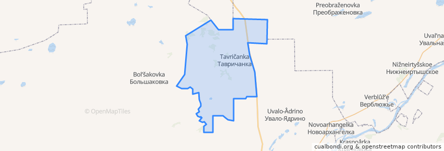 Mapa de ubicacion de Тавричанское сельское поселение.