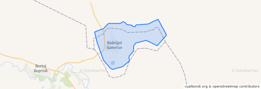 Mapa de ubicacion de Баянгольское сельское поселение.