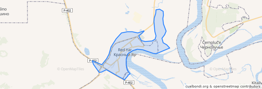 Mapa de ubicacion de Красноярское городское поселение.