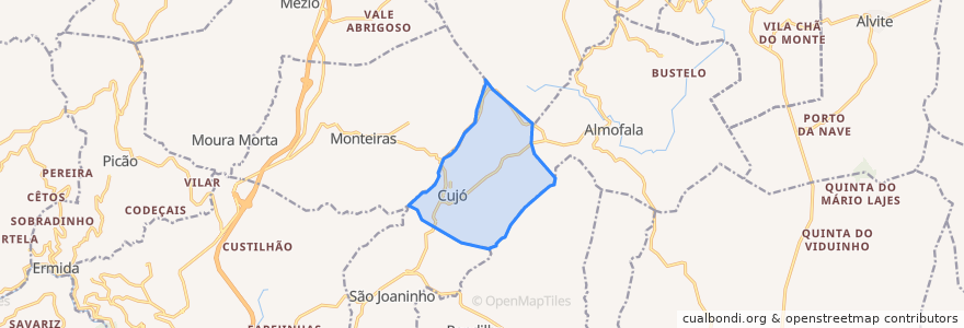 Mapa de ubicacion de Cujó.