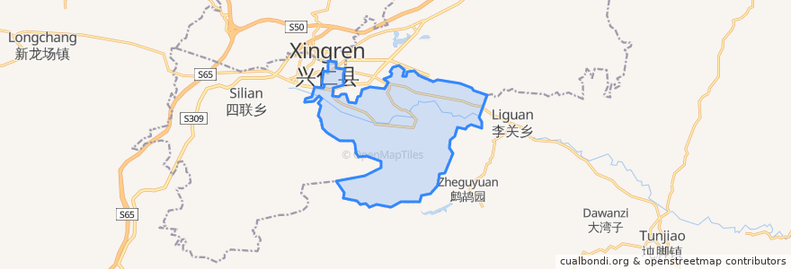 Mapa de ubicacion de Chengnan.