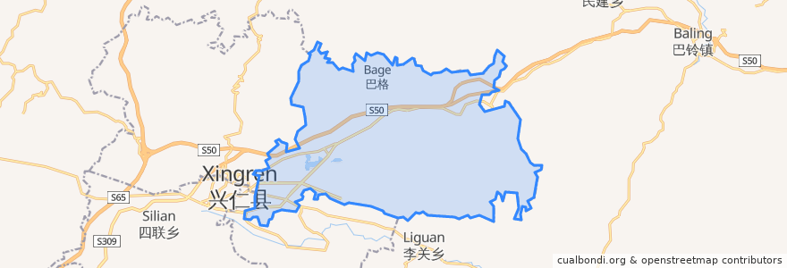 Mapa de ubicacion de Donghu.