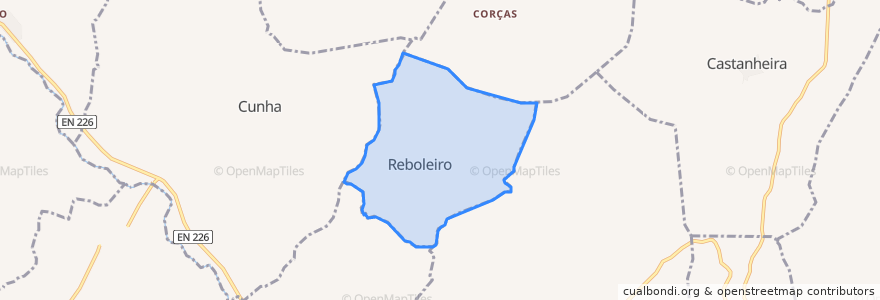 Mapa de ubicacion de Reboleiro.