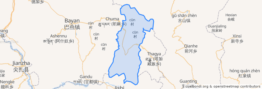 Mapa de ubicacion de 金源藏族乡.