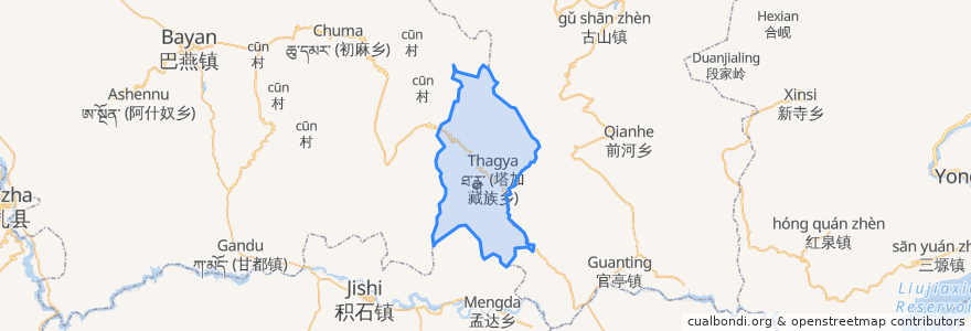 Mapa de ubicacion de 塔加.