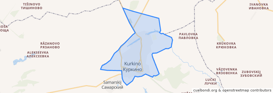 Mapa de ubicacion de городское поселение Куркино.