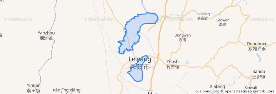 Mapa de ubicacion de Caizichi Subdistrict.