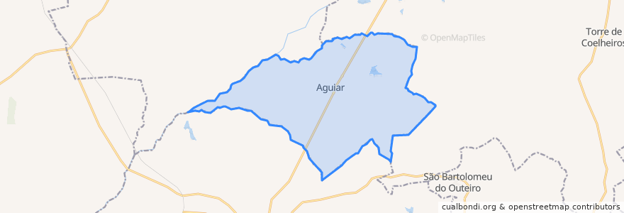 Mapa de ubicacion de Aguiar.