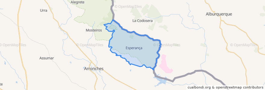 Mapa de ubicacion de Esperança.