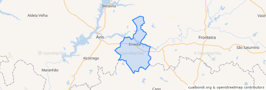 Mapa de ubicacion de Ervedal.