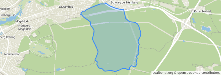 Mapa de ubicacion de Laufamholzer Forst.