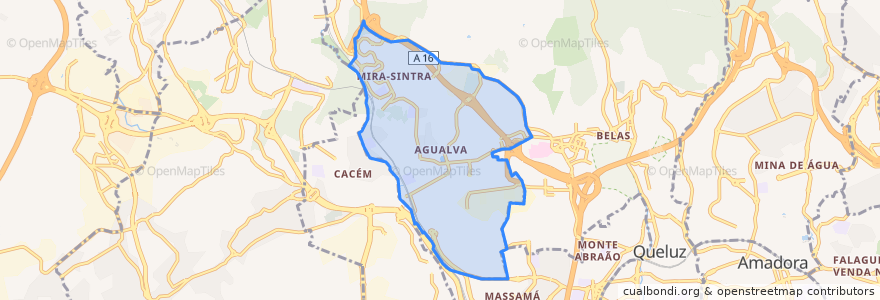 Mapa de ubicacion de Agualva e Mira-Sintra.