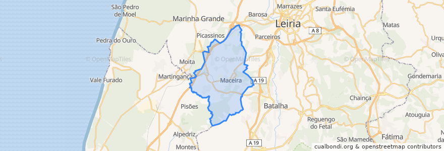 Mapa de ubicacion de Maceira.