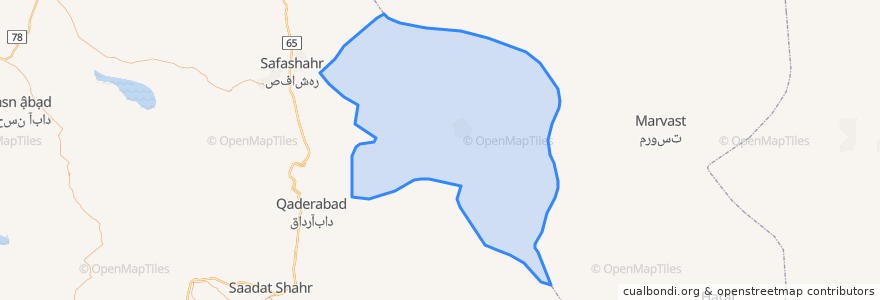 Mapa de ubicacion de Bavanat County.