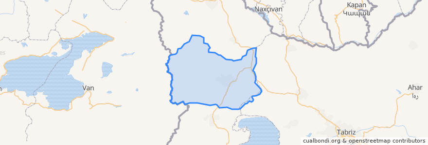 Mapa de ubicacion de Khoy County.
