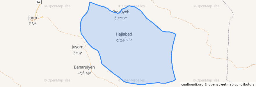 Mapa de ubicacion de Zarindasht County.