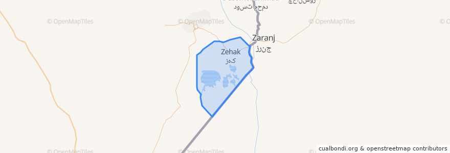 Mapa de ubicacion de Zehak County.