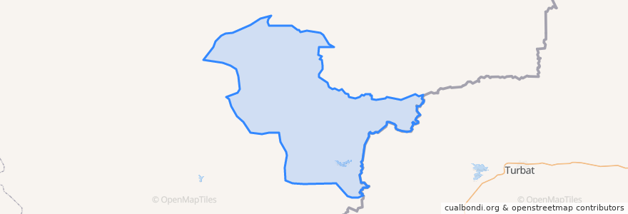 Mapa de ubicacion de Sarbaz County.