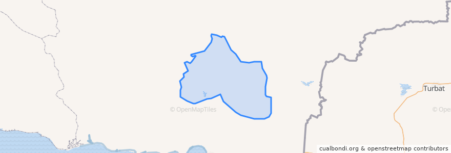 Mapa de ubicacion de Qasr-e-Ghand County.