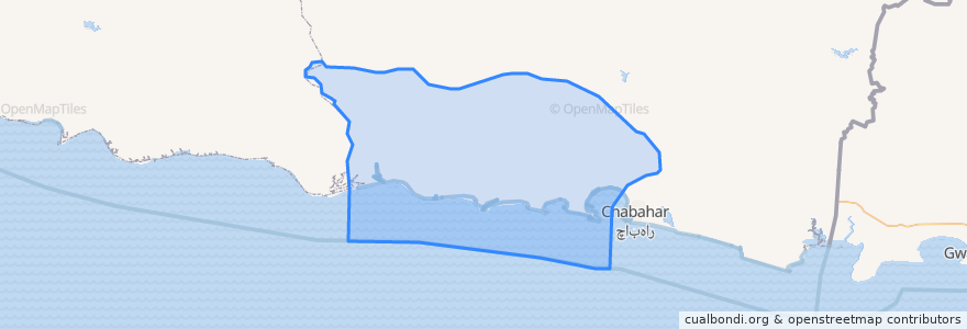 Mapa de ubicacion de Konarak County.