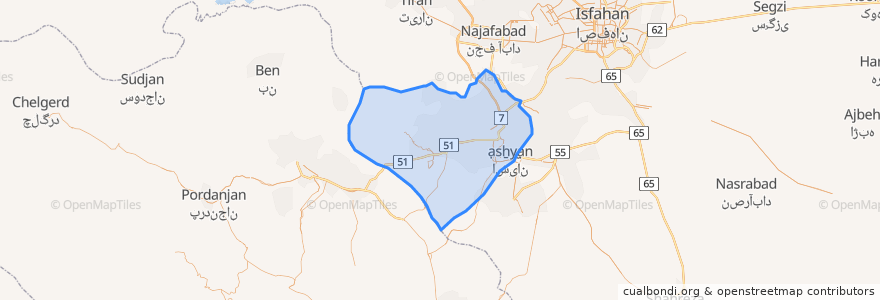Mapa de ubicacion de Lenjan County.