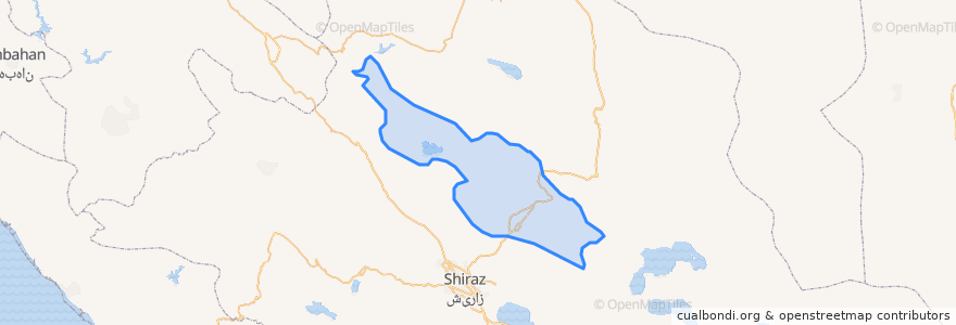 Mapa de ubicacion de Marvdasht County.
