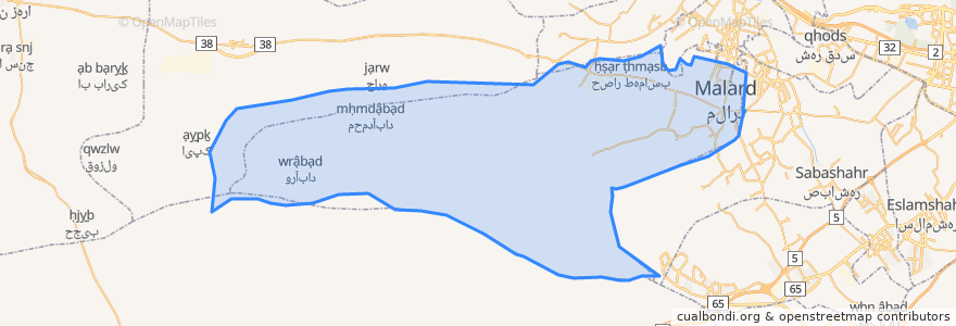 Mapa de ubicacion de Malard County.