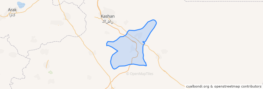 Mapa de ubicacion de Natanz County.