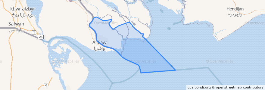 Mapa de ubicacion de Arvandkenar District.